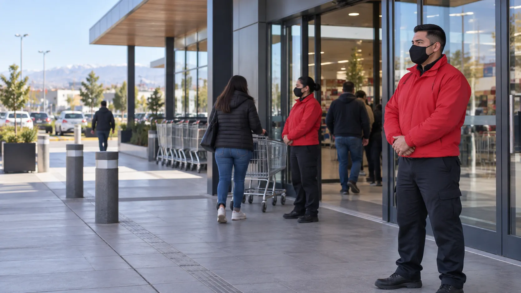 Servicio de seguridad de Serprotal en una instalación de retail.